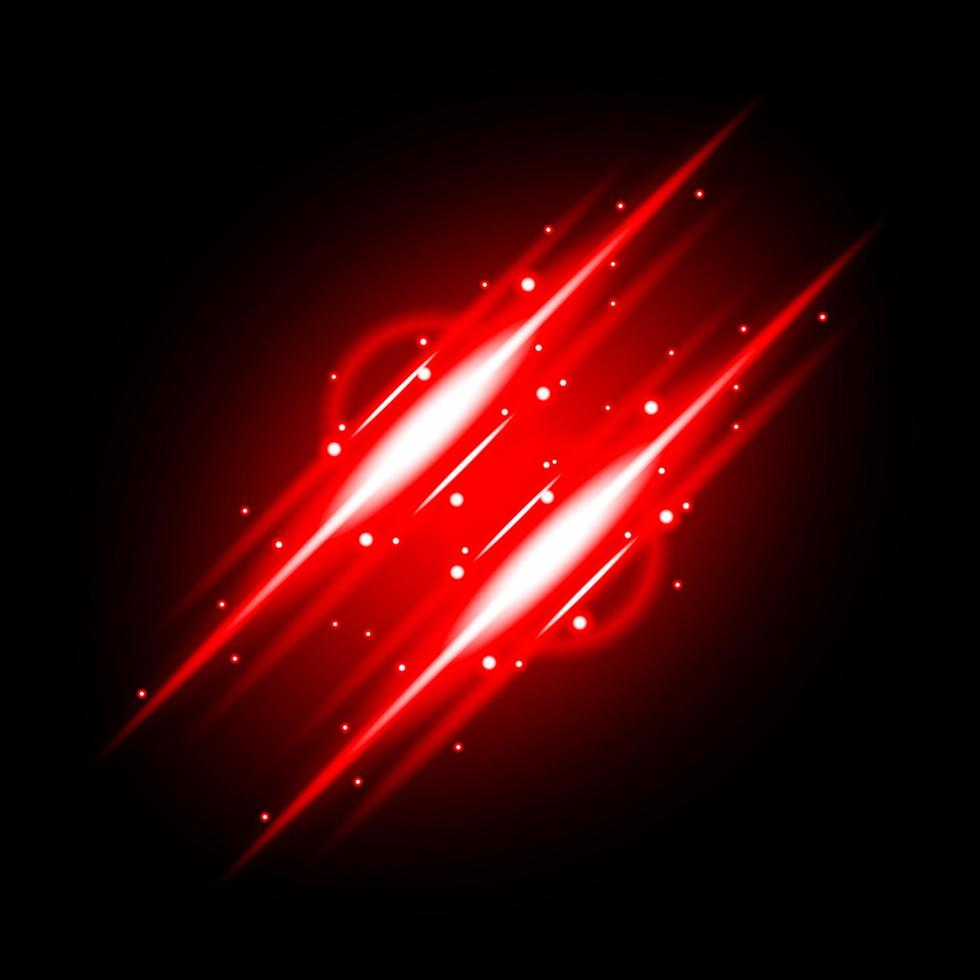 abstrakt rött ljus flare ray effekt upplyst på mörk bakgrund vektor