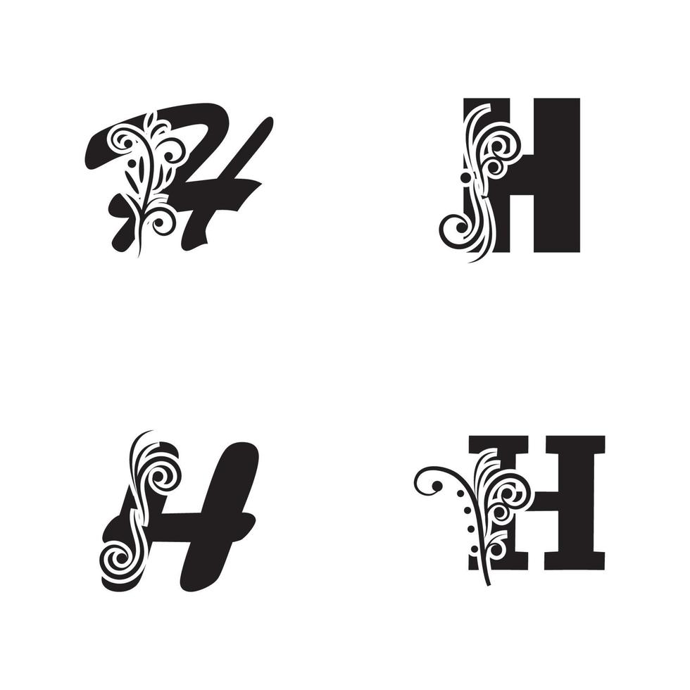 Buchstabe h Logo Symbol Vektor Designvorlage