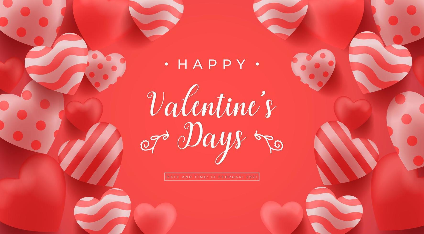 Happy Valentinstag Hintergrund mit Liebe vektor
