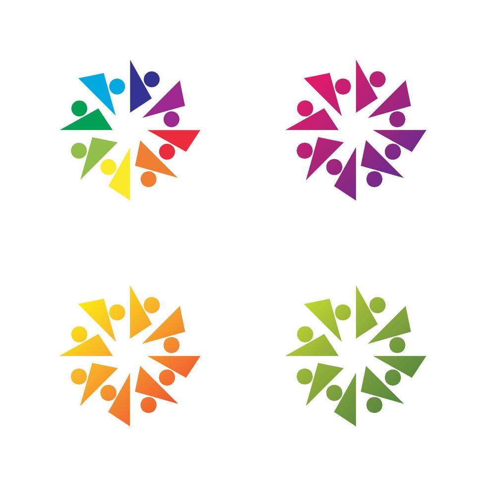 lagarbete logotyp mall ikonuppsättning vektor