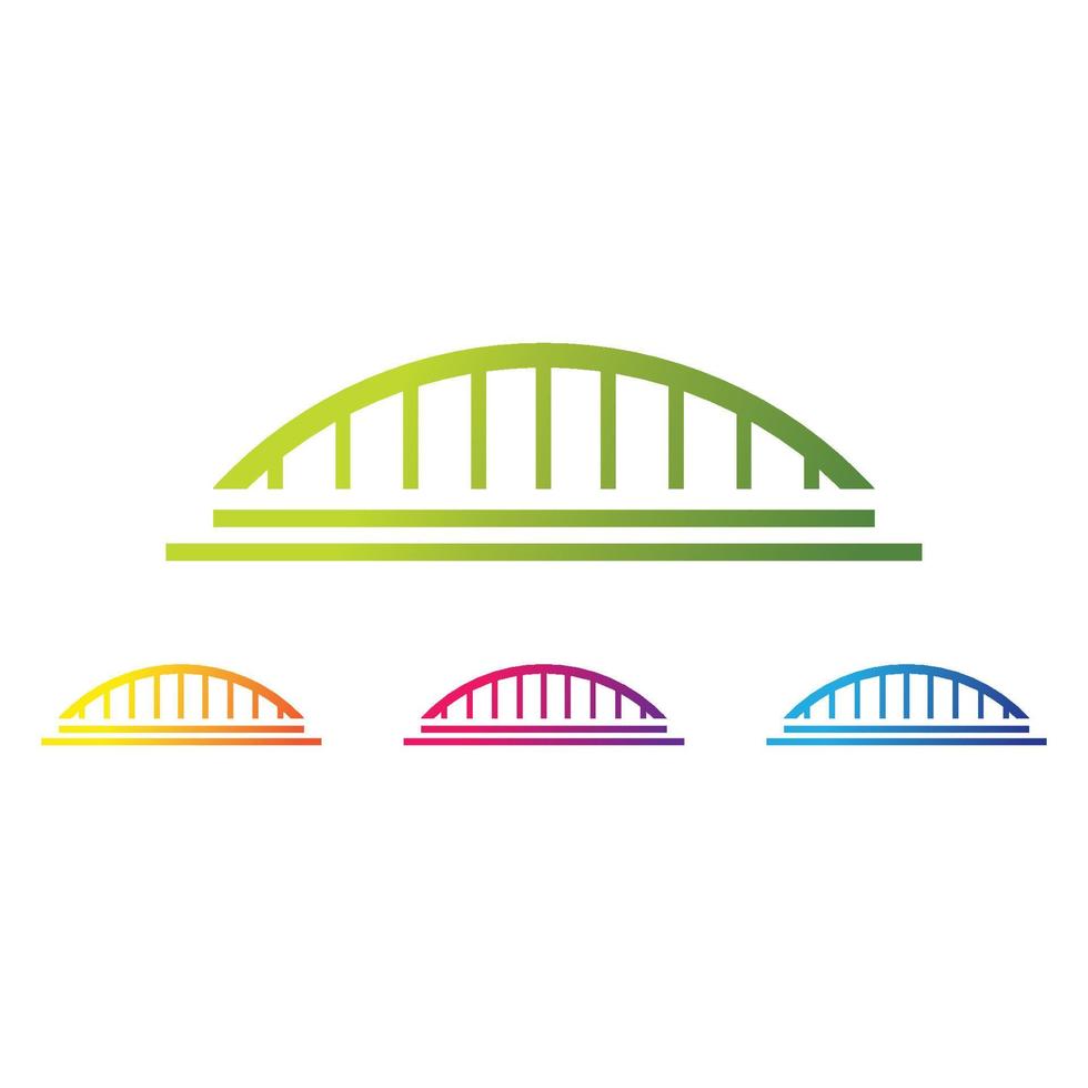 Brücke Logo Vorlage Vektor Icon Set