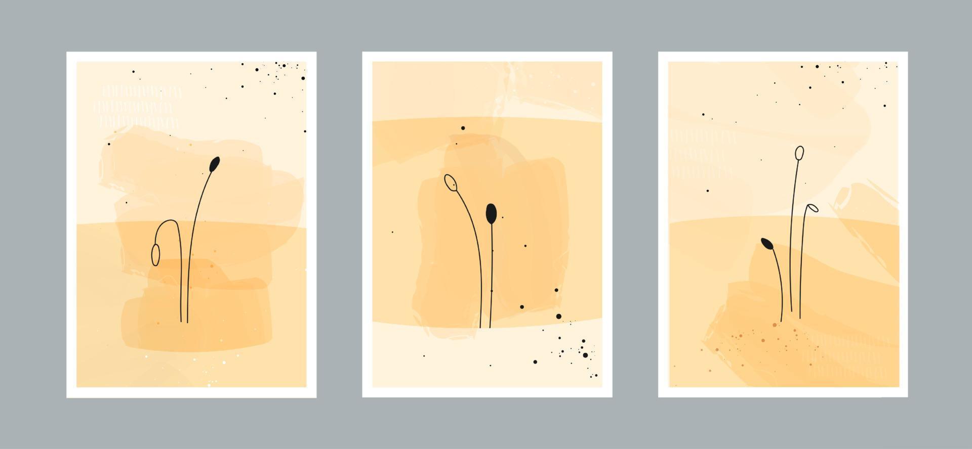 modern abstrakt linje minimalistisk konstbakgrund med olika former för väggdekoration, vykort eller broschyromslagsdesign. vektor illustrationer design.