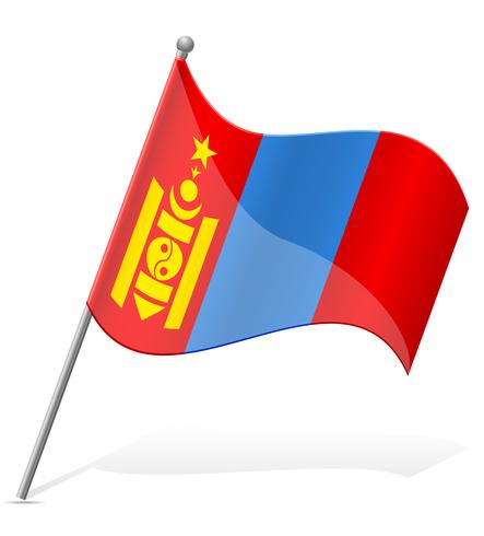 Flagge der Mongolei-Vektor-Illustration vektor