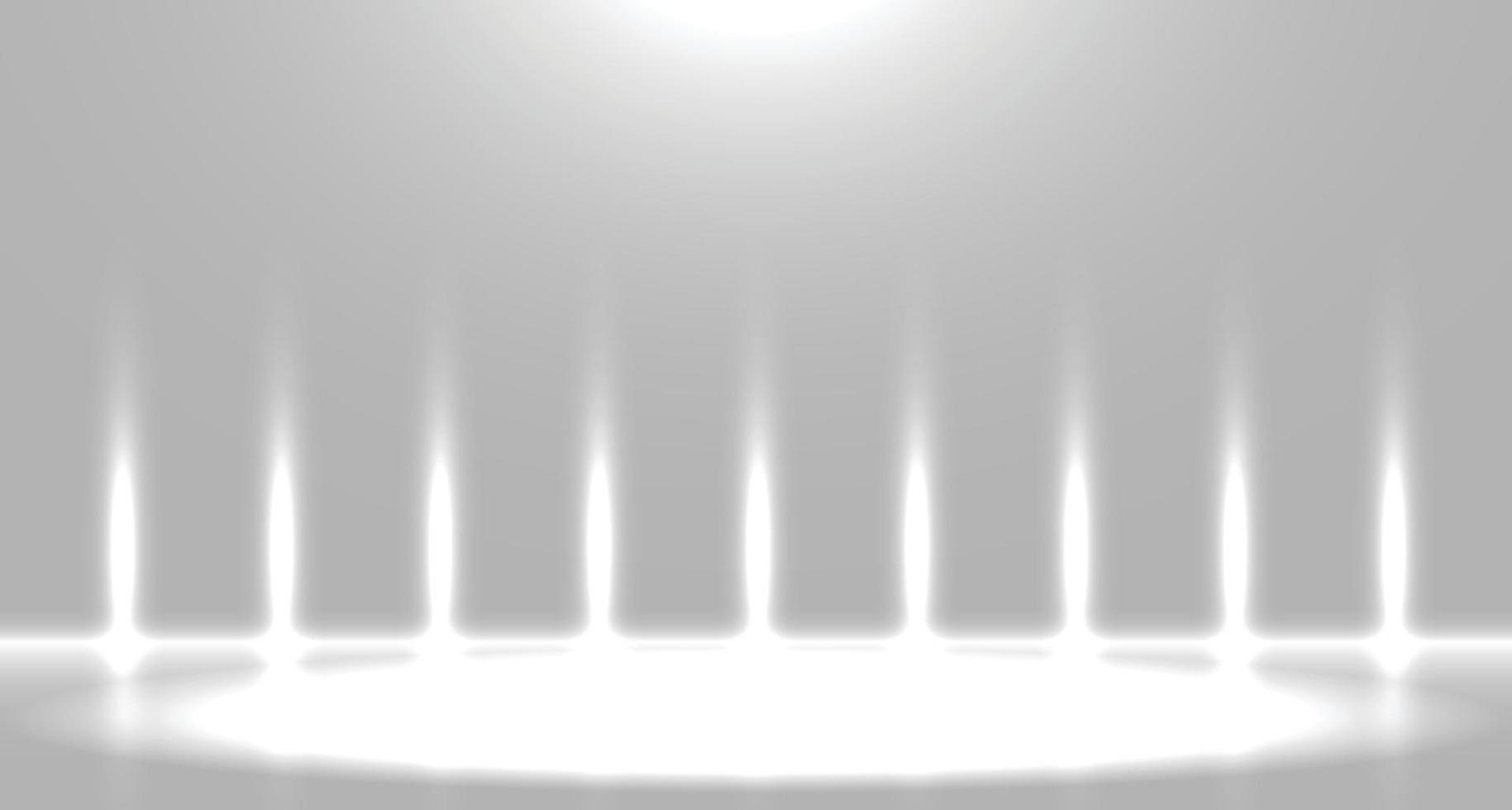 Grauer leerer Raumstudioverlauf für den Hintergrund mit Spotlight und Display verwendet. Vektor-Design. vektor