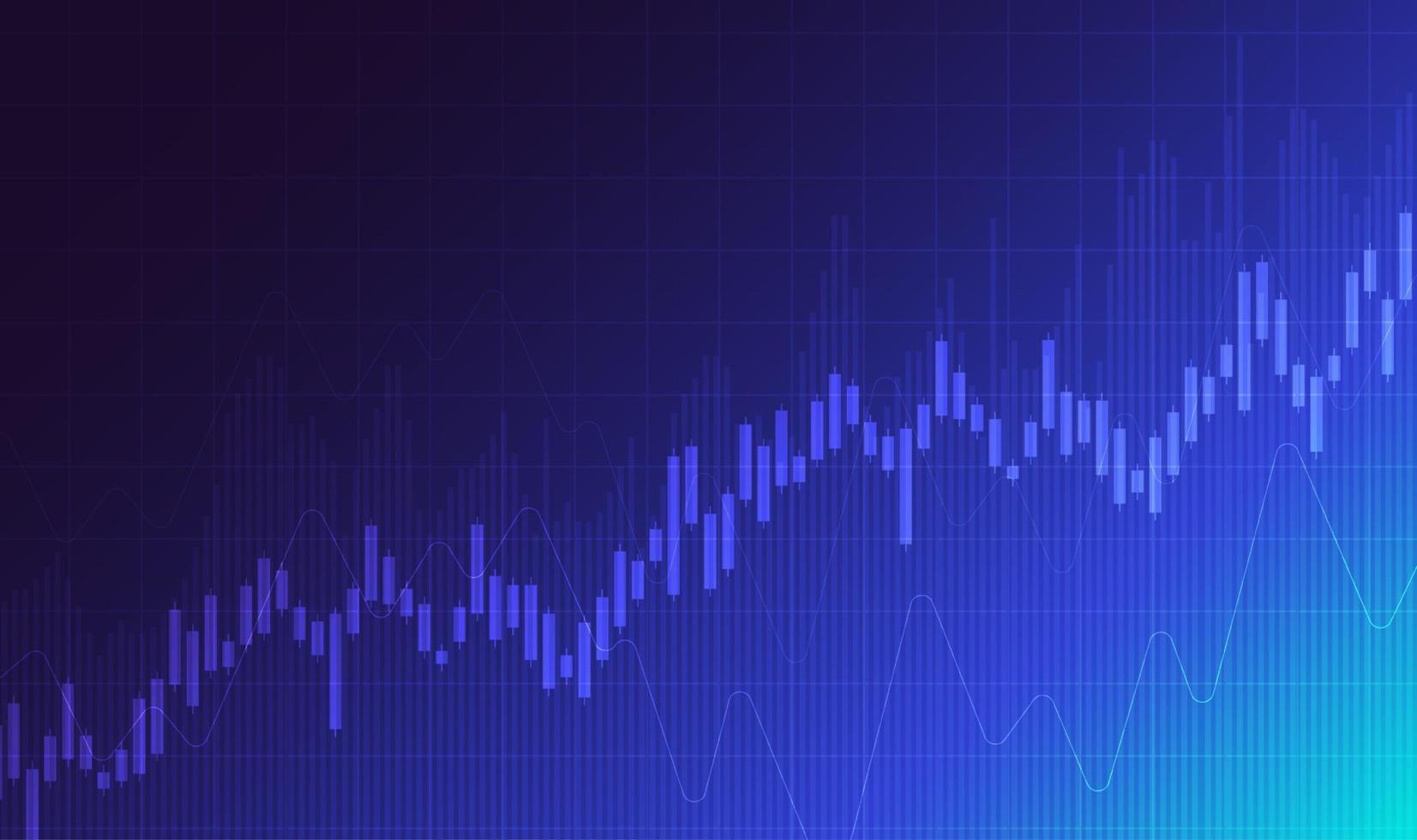 Börseninvestitionshandelsdiagramm im grafischen Konzept, das für Finanzinvestitionen oder wirtschaftliche Trends Geschäftsidee geeignet ist. Vektorillustrationsdesign vektor