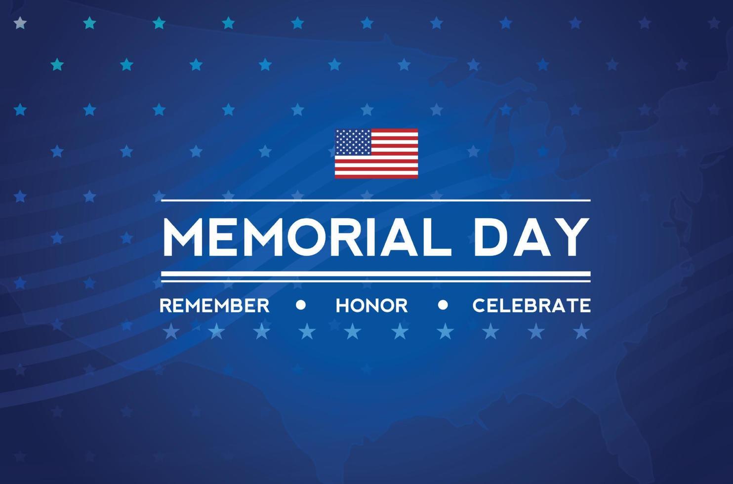 Memorial Day Hintergrund mit Text - feiern. Vektor-Illustration. vektor