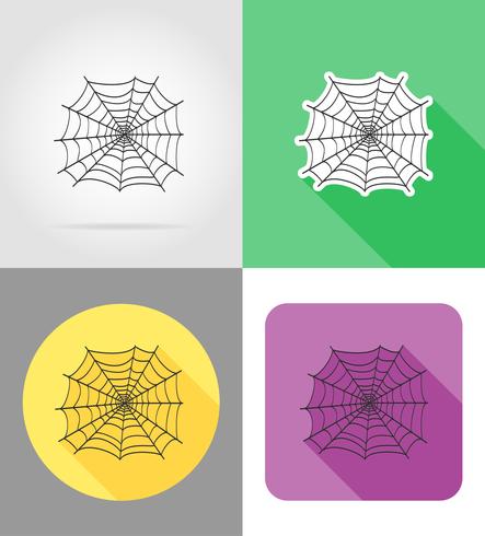 spindel wed platt ikoner vektor illustration