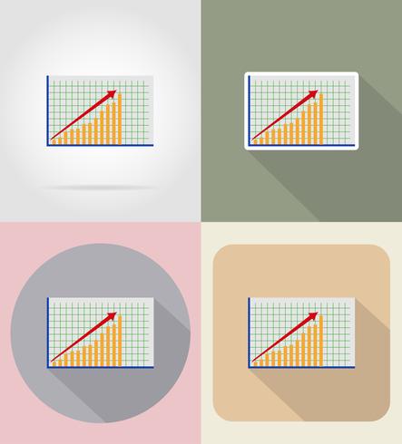 affärs grafik platt ikoner vektor illustration