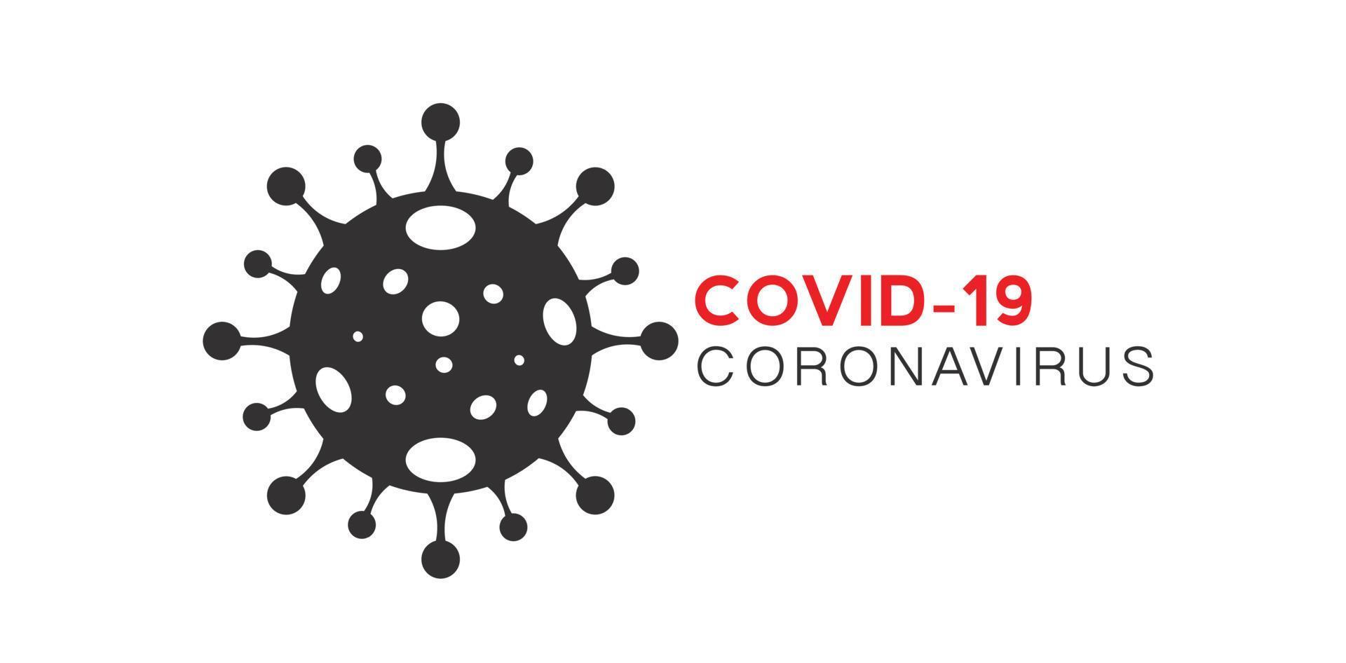 Covid-19-Coronavirus-Konzept Ausbruch Influenza-Hintergrund. Pandemisches medizinisches Gesundheitsrisikokonzept mit Krankheitszelle ist gefährliches Vektordesign vektor