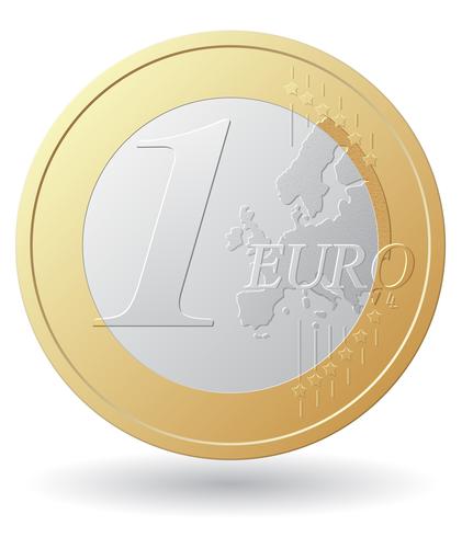 eine Euro-Münzen-Vektor-Illustration vektor