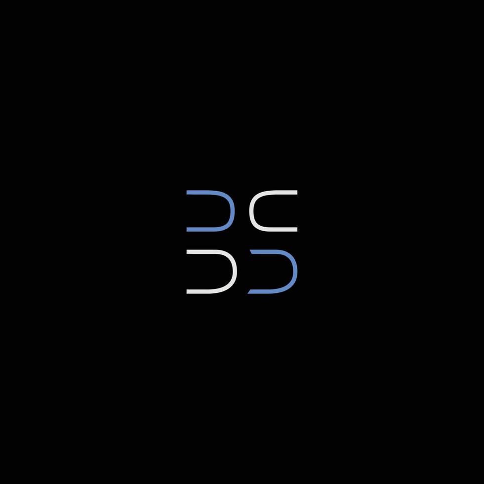 logotyp med moderna och sofistikerade bs-bokstavsinitialer 2 vektor