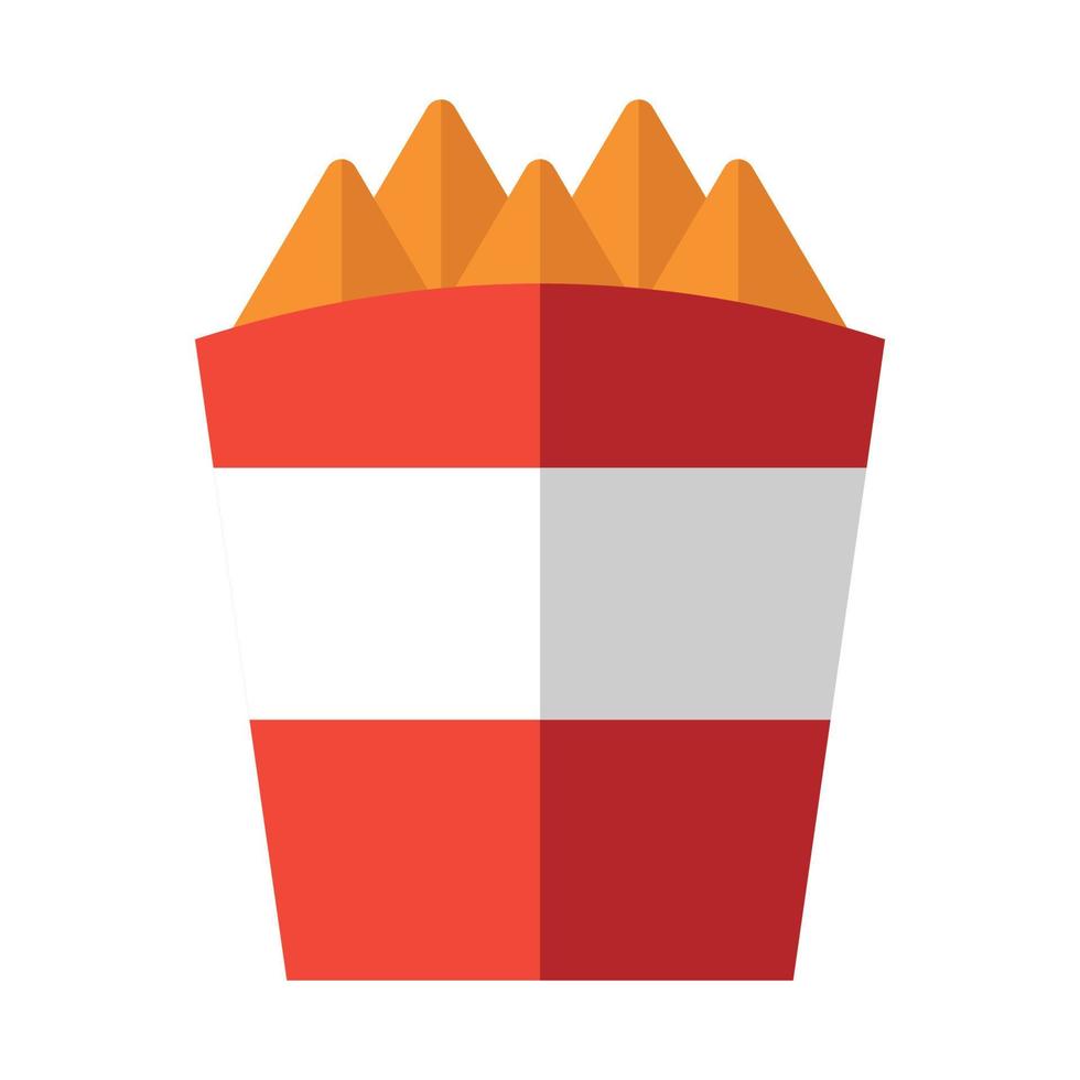 pommes frites platt designillustration vektor