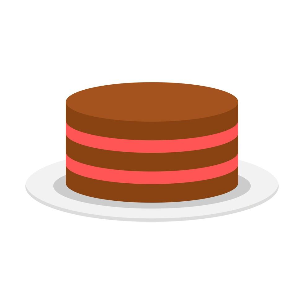 vacker tårta platt illustration vektor