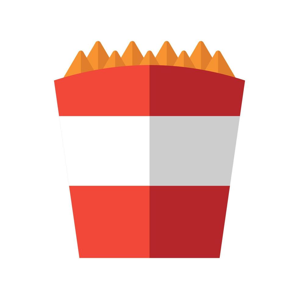 Pommes frites flaches design illustration vektor