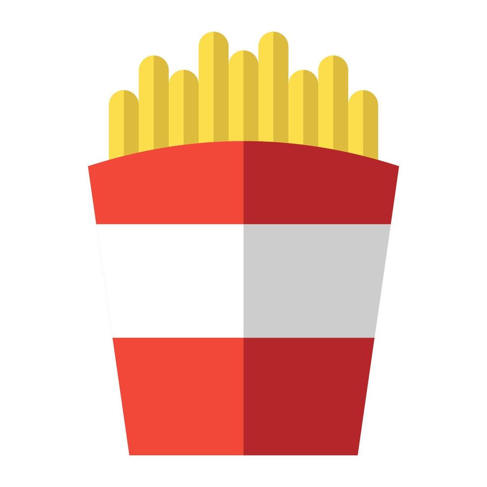 pommes frites platt designillustration vektor