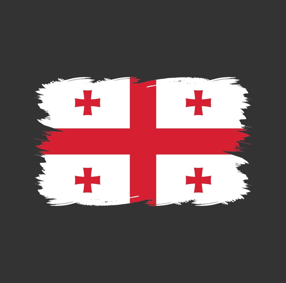 Georgien-Flagge mit Aquarellpinsel vektor