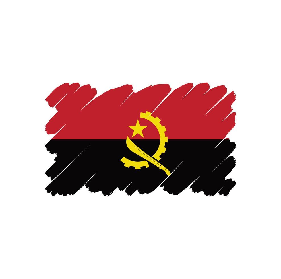 Angola Flaggenvektor vektor