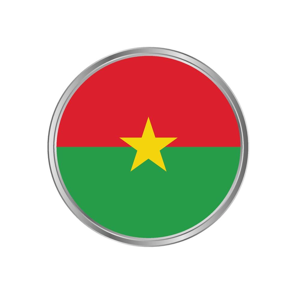 Burkina Faso Flagge mit Metallrahmen vektor