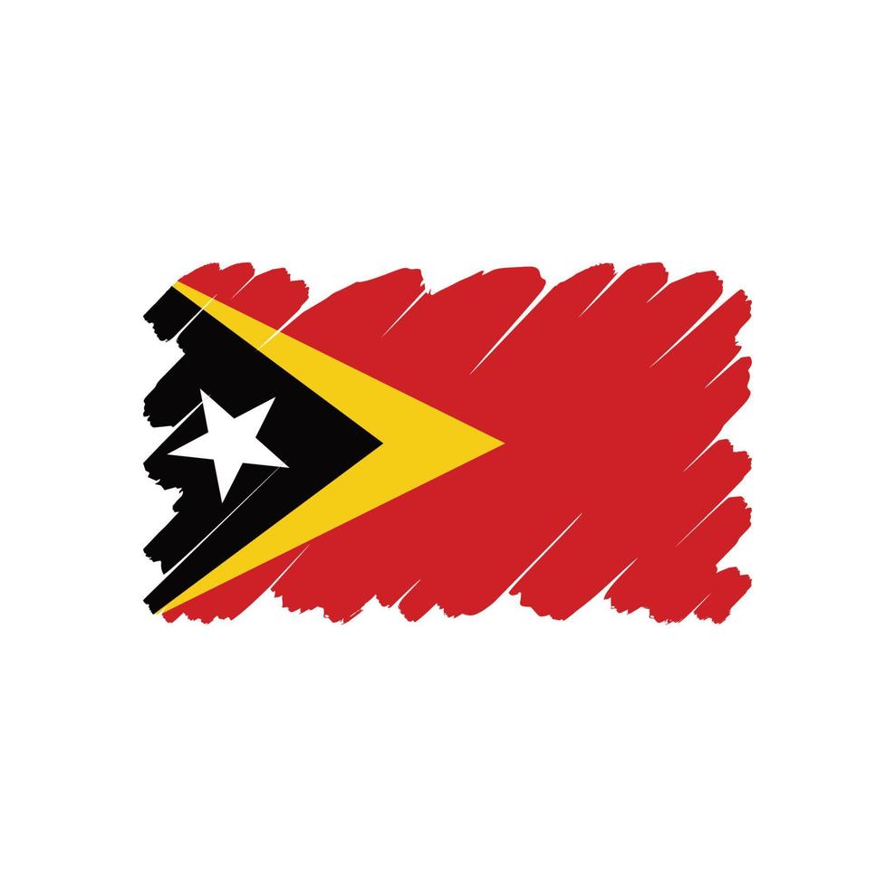 Timor-Leste-Flagge kostenloses Vektordesign vektor