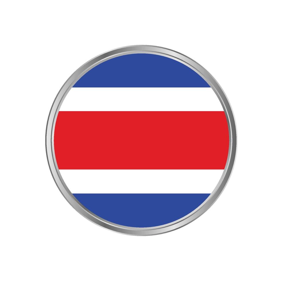 costa rica flagga med metallram vektor