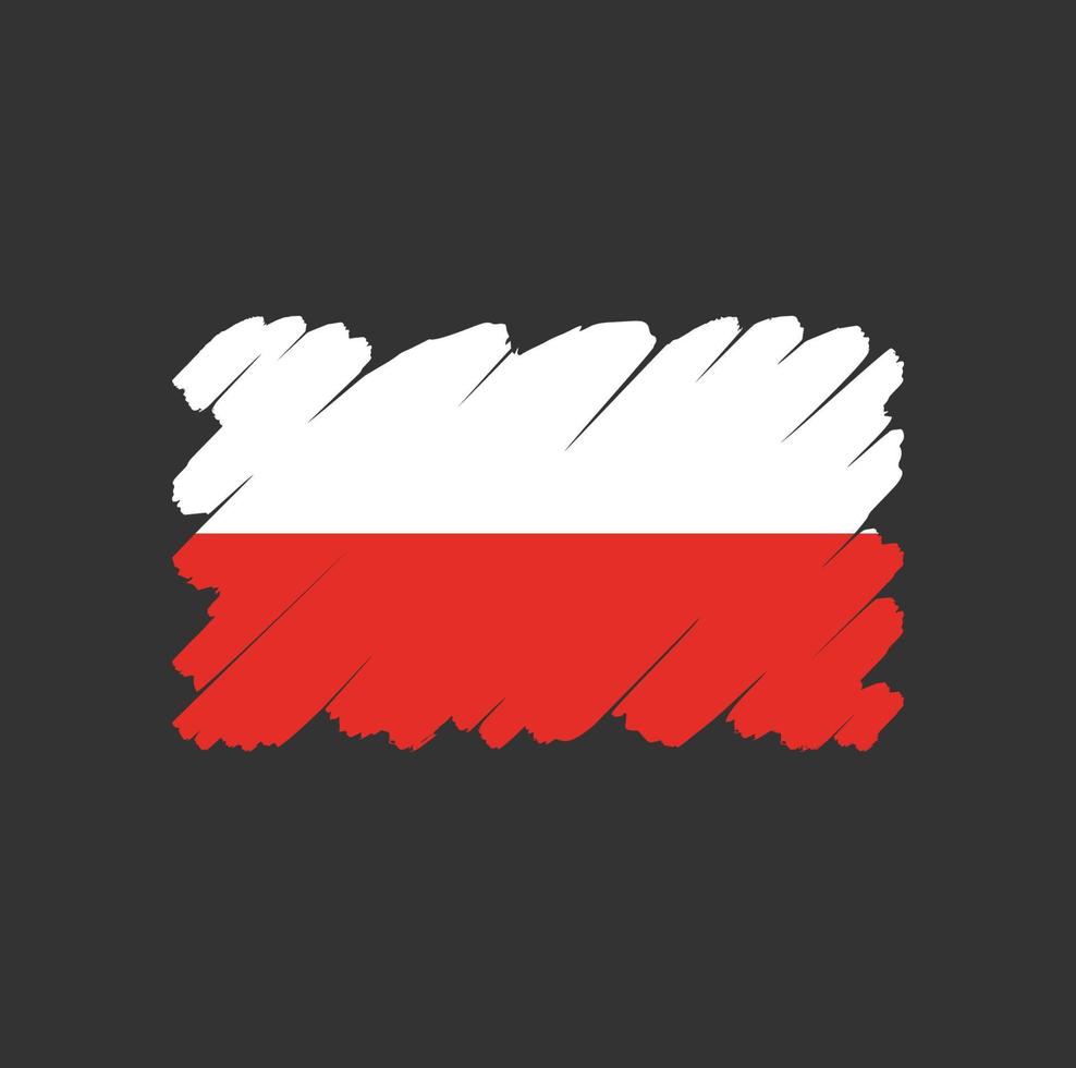 Polen flagga vektor