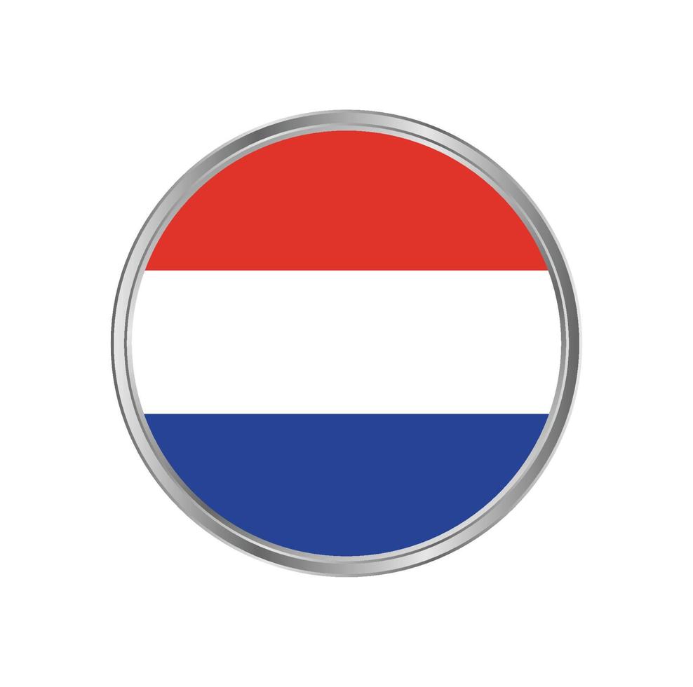 nederländska flaggan med metallram vektor