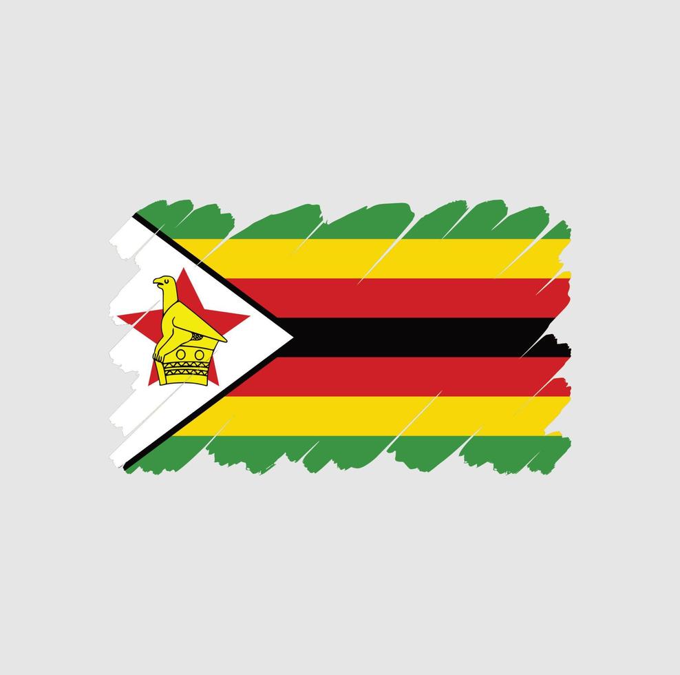 zimbabwe flagga gratis vektordesign vektor