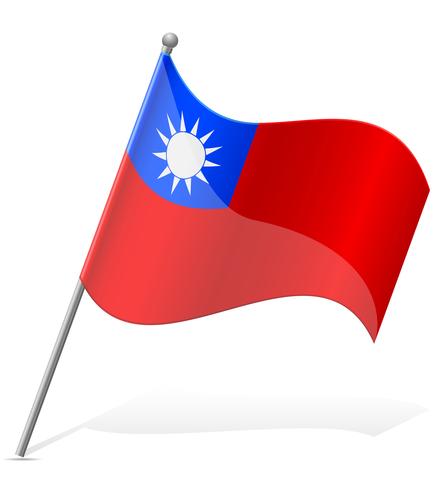 flagga av Taiwan vektor illustration