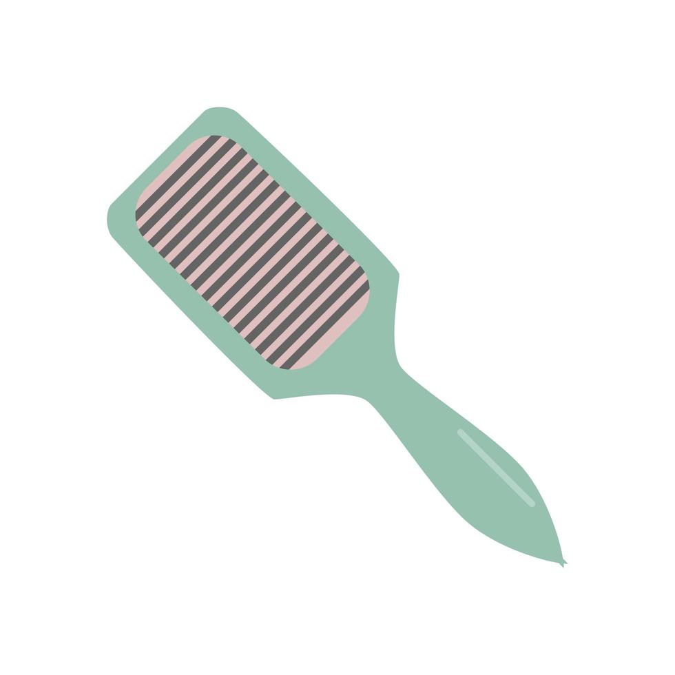 Haarbürste. Friseurwerkzeug flach isoliertes Symbol vektor