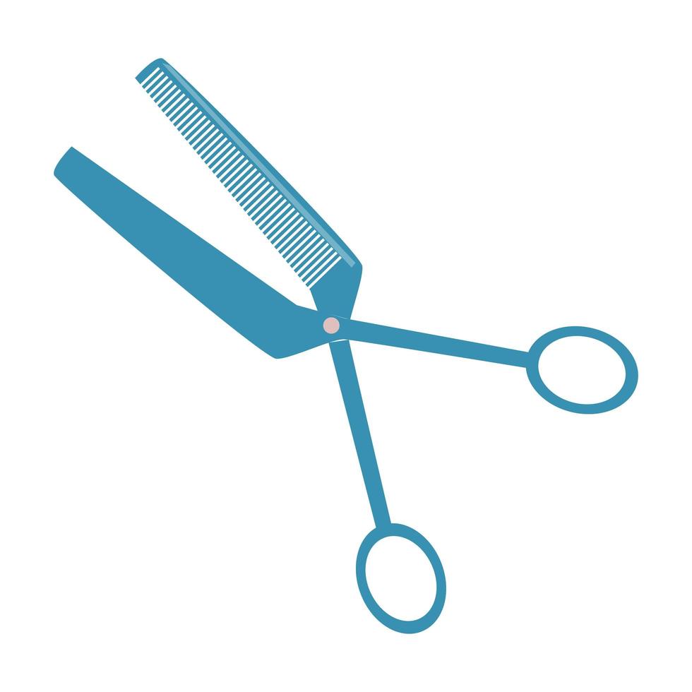 Haarschere. Friseurwerkzeug flach isoliertes Symbol vektor