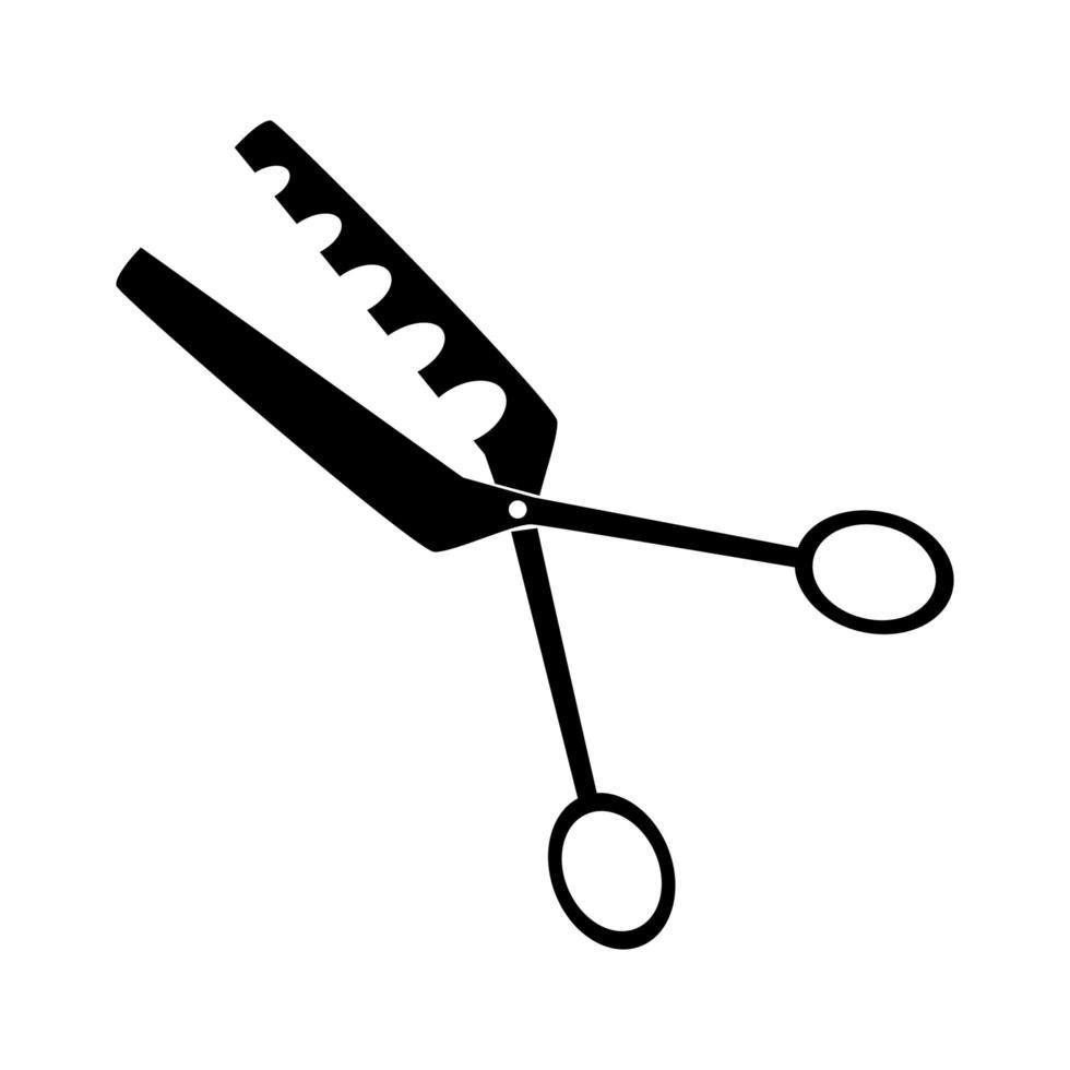 Haarschere. Friseurwerkzeug einfaches isoliertes Symbol vektor