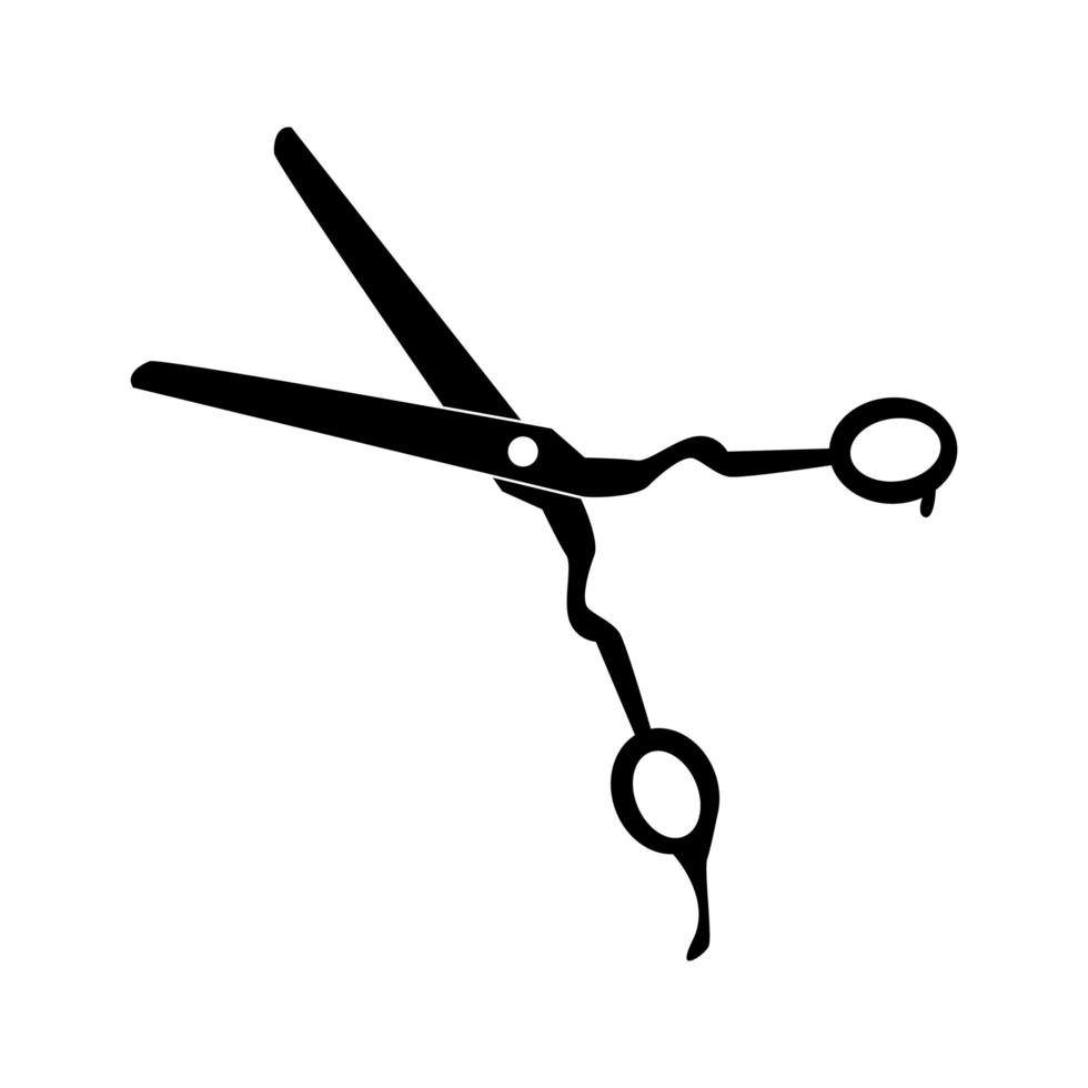 hårsax. frisör verktyg enkel isolerad ikon vektor