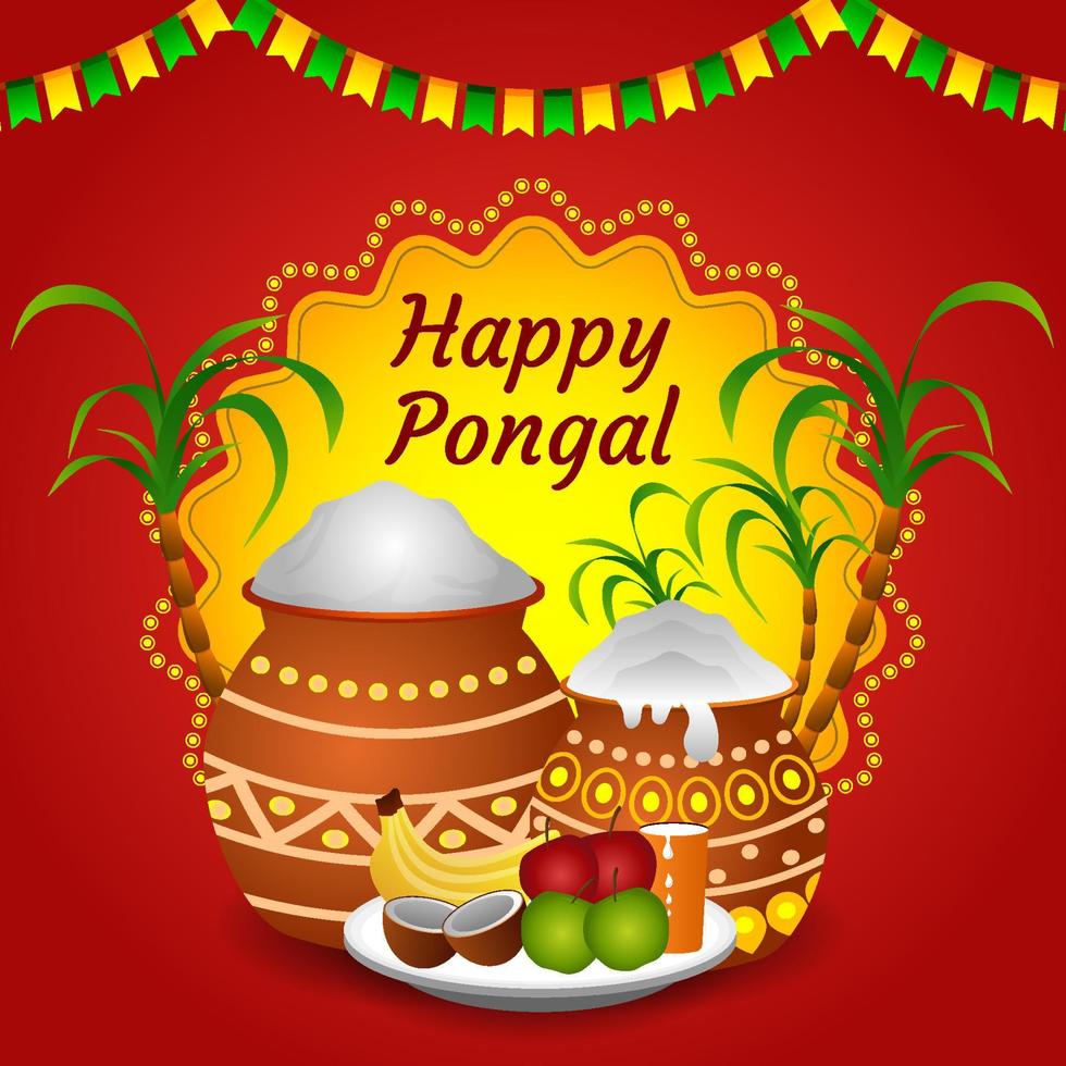 festlighet pongal koncept vektor