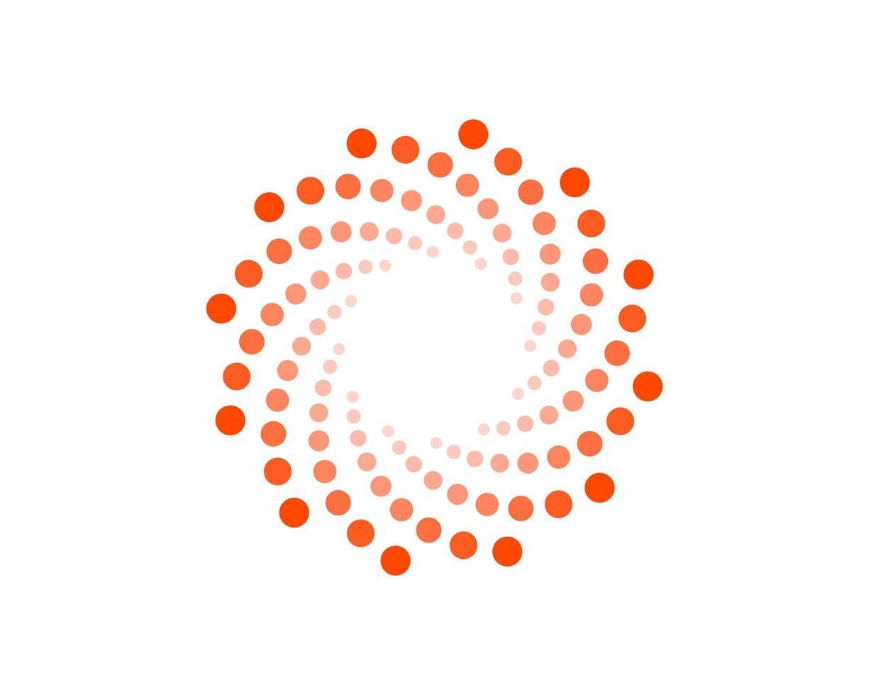 abstrakt cirkelform med orange färger vektor