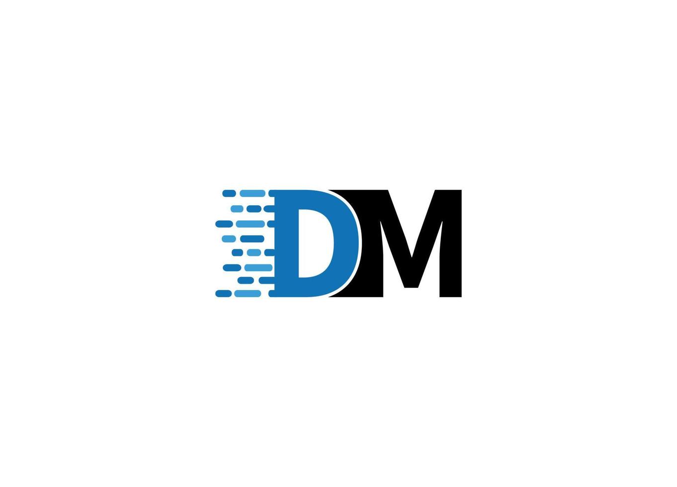 dm erste moderne Logo-Design-Vektor-Icon-Vorlage vektor