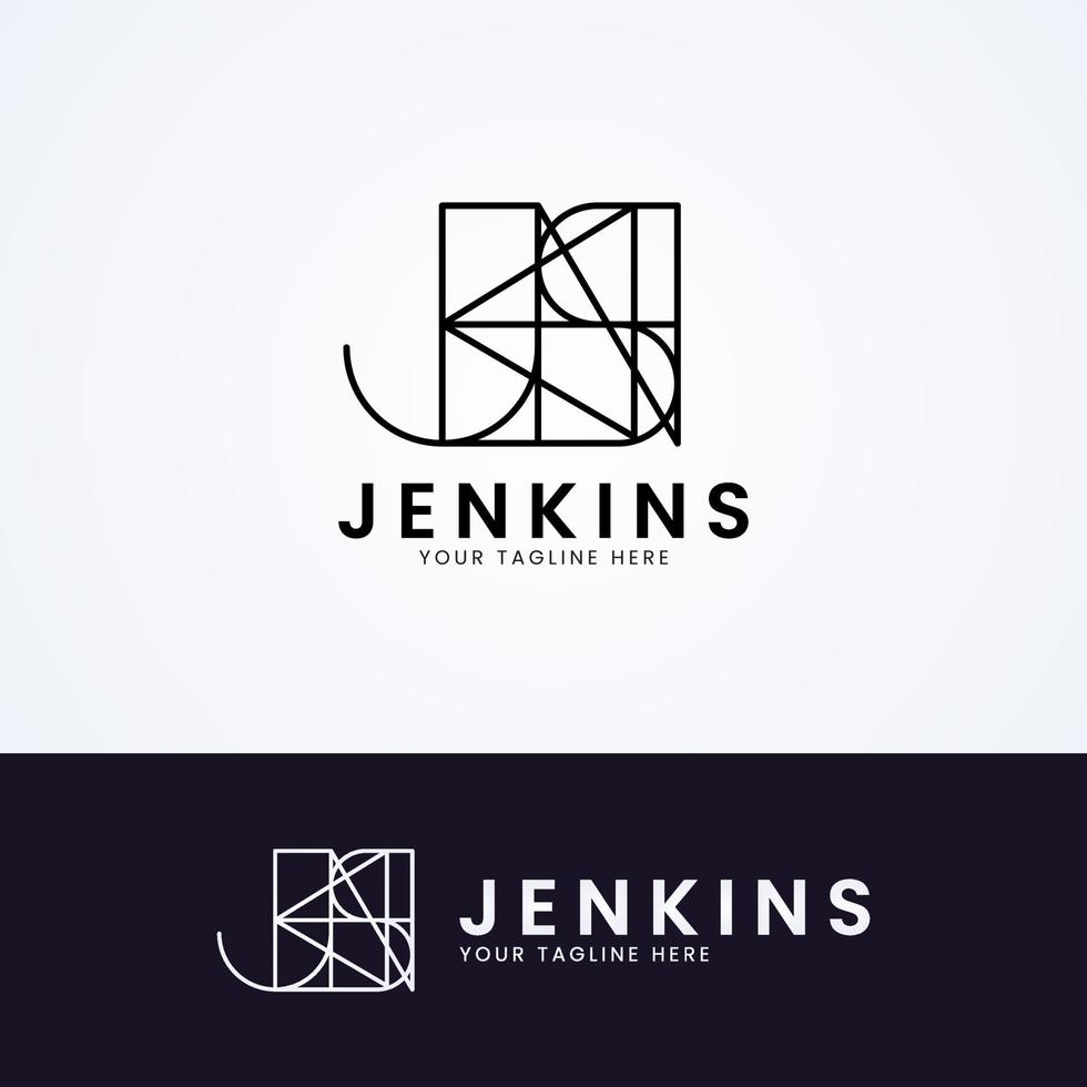 jenkins logo entwirft konzept vektor