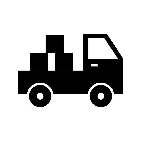 pickup truck glyph black icon vektor
