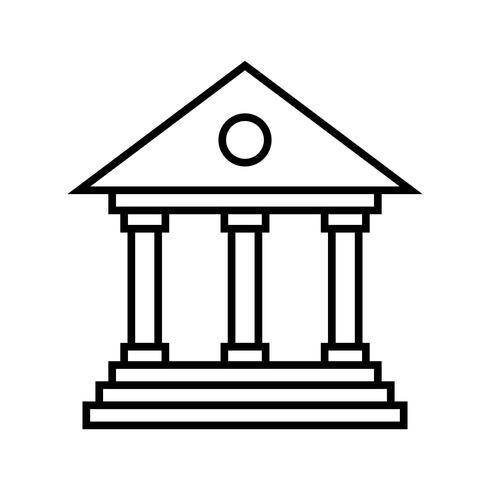 Bank Linie schwarz Symbol vektor