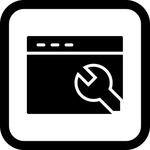 Browsereinstellungen-Icon-Design vektor