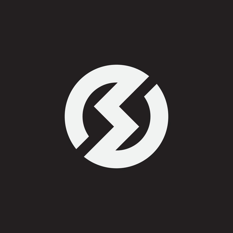 initial bokstav s monogram med elektrisk form. enkel logotyp för äventyr, sportklubb, varumärkesdesign. vektor