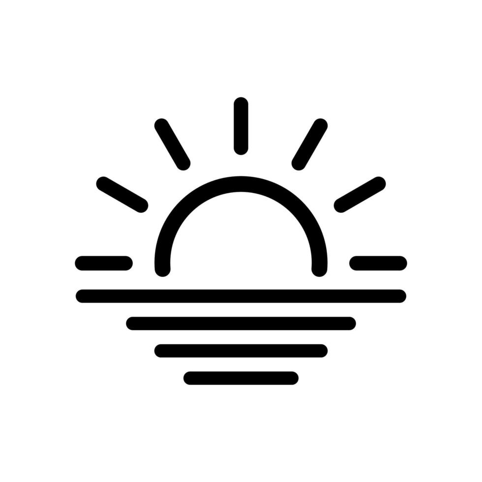 sunrise linje vektor ikon