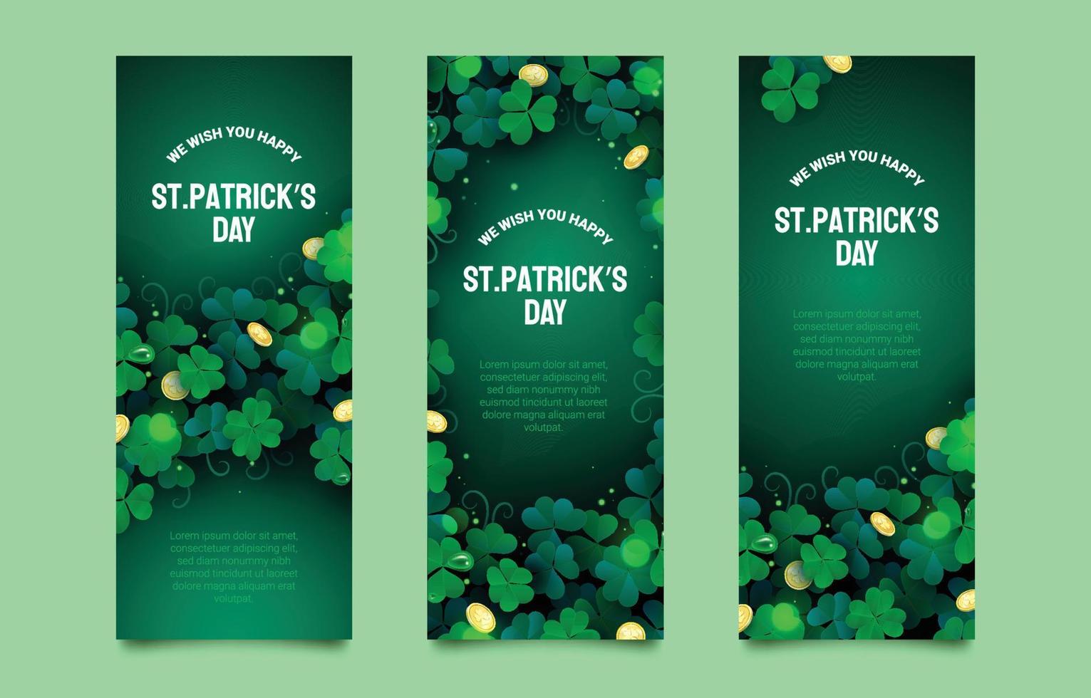 shamrock lämnar banner vektor