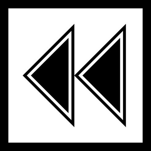 Backward Arrows Icon Design vektor