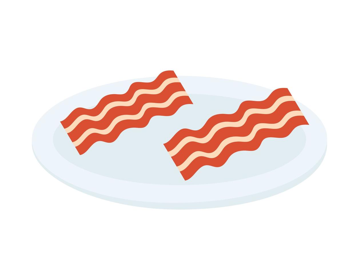 stekt bacon design vektor