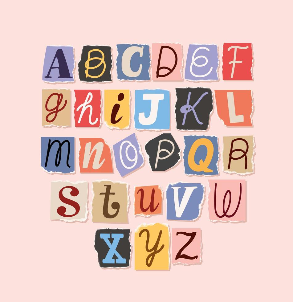 lösensumma alfabetet teckensnitt design vektor