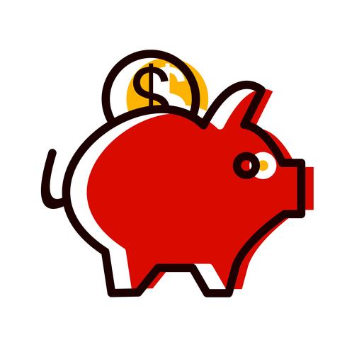 Sparschwein-Icon-Design vektor