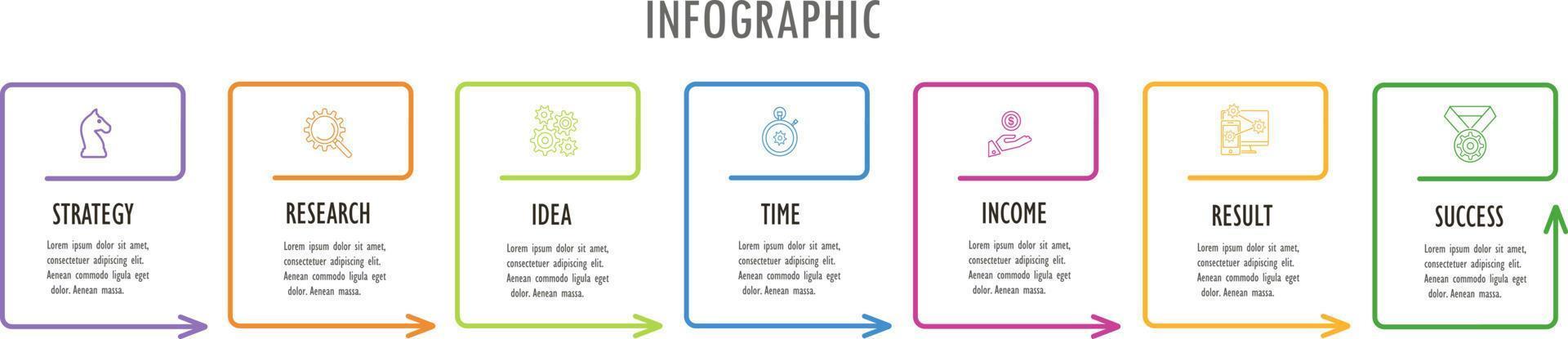 infographics för affärsidé med ikoner och alternativ eller steg. vektor