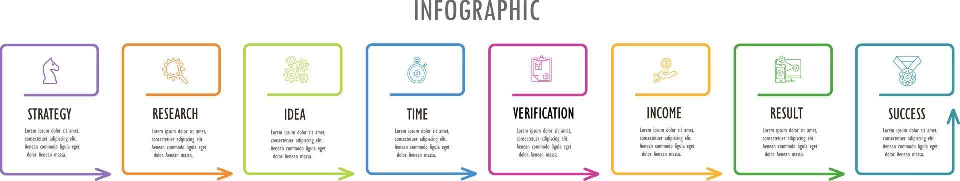 infographics för affärsidé med ikoner och alternativ eller steg. vektor