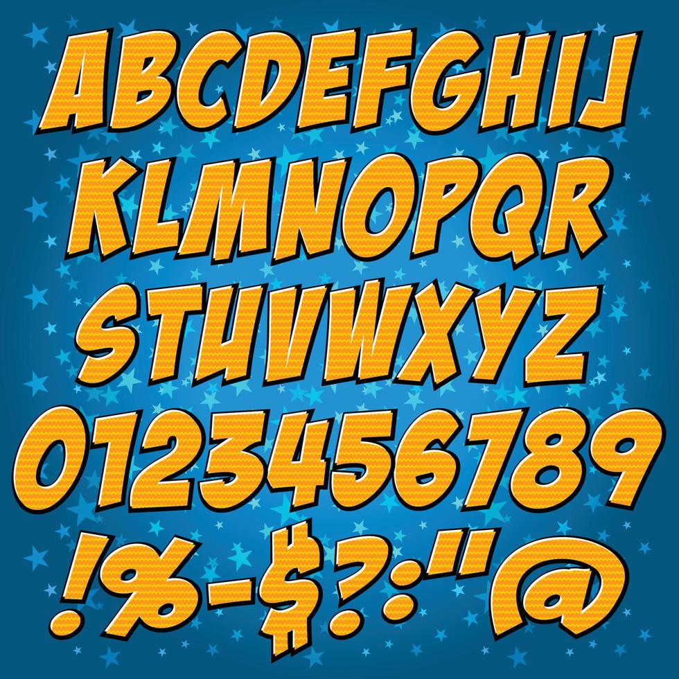Comic-Stil Alphabet Sammlungssatz. Illustrator-Vektor-eps 10. vektor