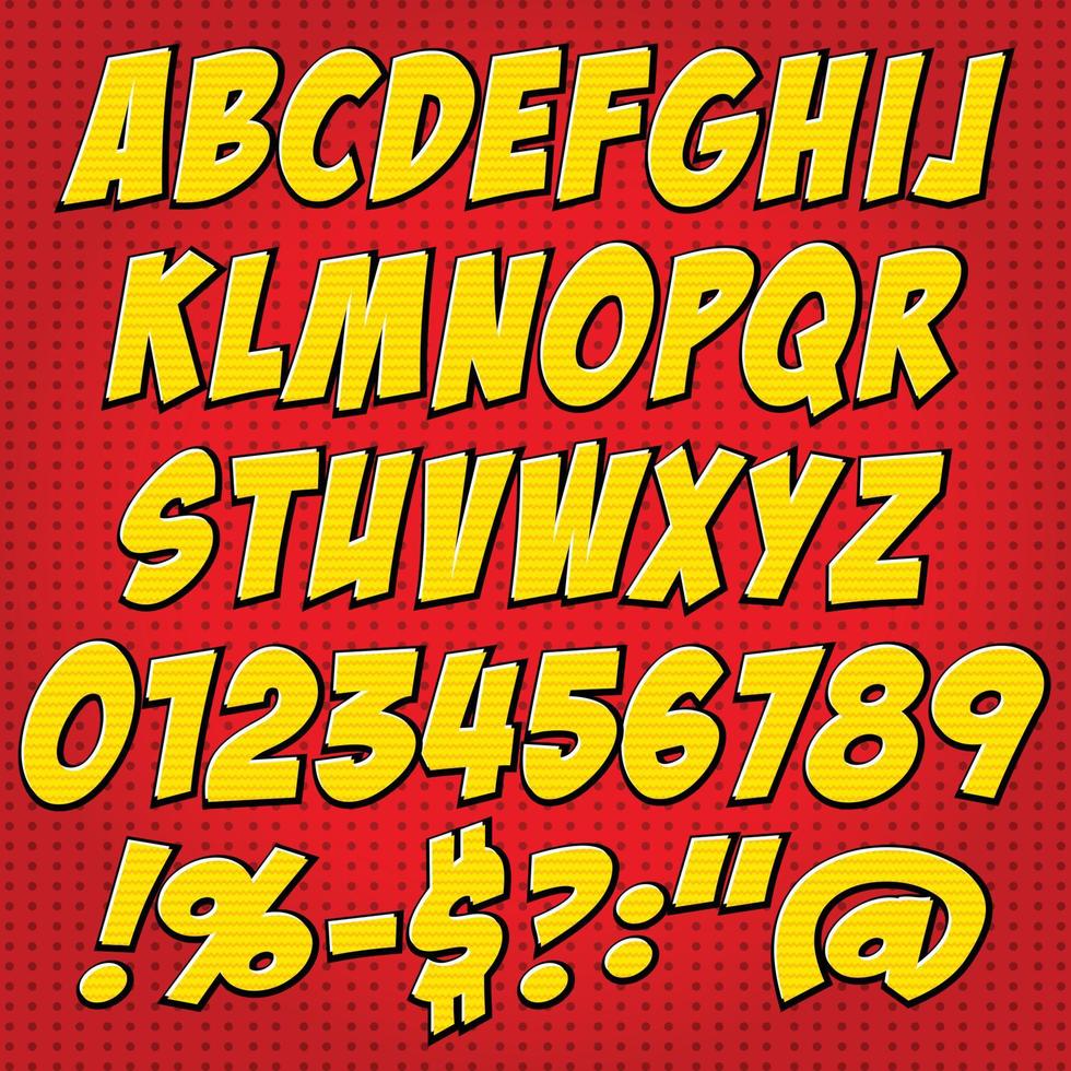 serier stil alfabet samling set. illustratör vektor eps 10.